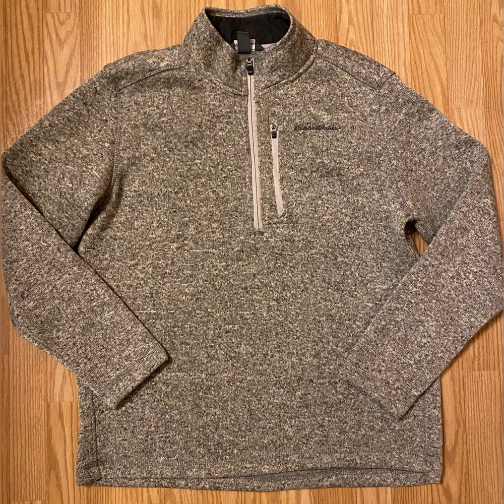 Eddie Bauer Mens Sweater Fleece 1/4 Zip Pullover